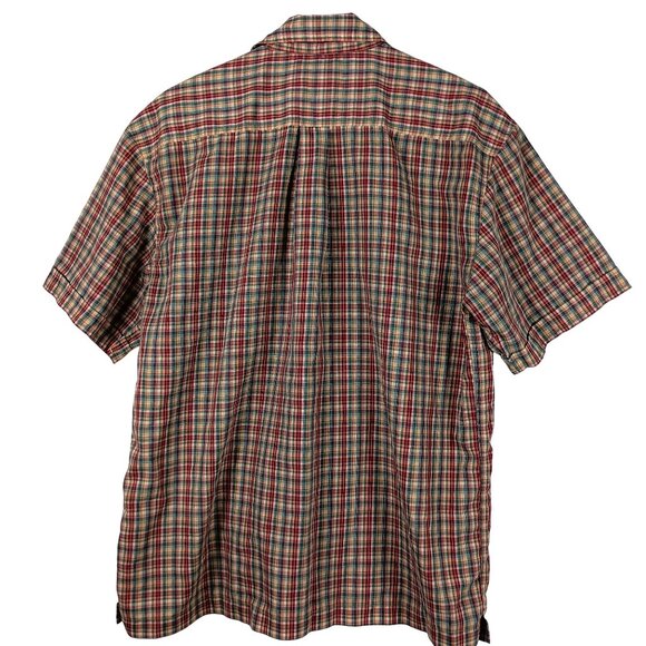 American Eagle Outfitters Mens Plaid Short Sleeve Button-Up Axle Shirt Size M - Picture 3 of 6
